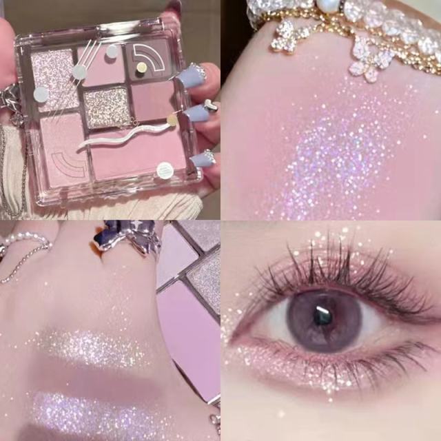 清冷易碎感美哭~夢幻鶯尾色七色眼影盤
