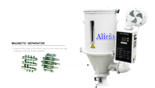 Industrial Plastic Granules Hopper Dryer with Magnetic Separator
