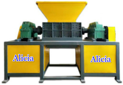 Rubber Tire shredder and crusher recycling production line