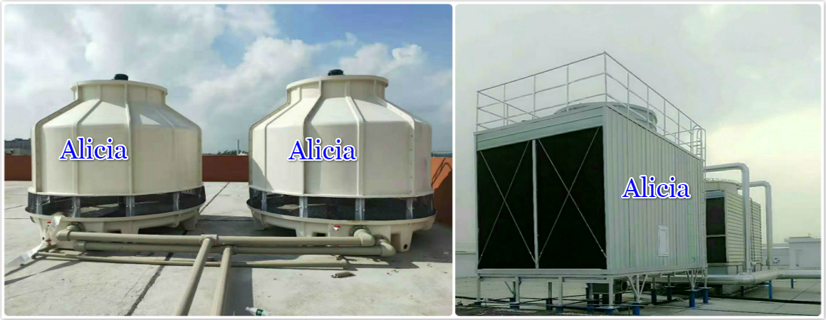 Industrial Low Noise Square Cooling Tower for air conditioning cooling systems