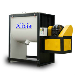 Double helical horizontal ribbon paddle plastic resin mixer machines
