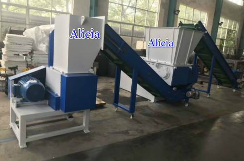 heavy duty plastic crushing machine for big plastic drum dust bin basket