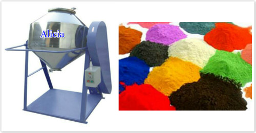 Small Scale Rotary Color Mixer Plastic Drum Powder Mixing Machine