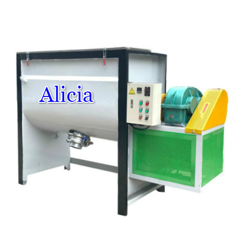 Double helical horizontal ribbon paddle plastic resin mixer machines