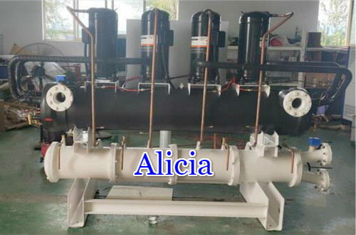 Fishing boat use Titanium Seawater cooled scroll chiller
