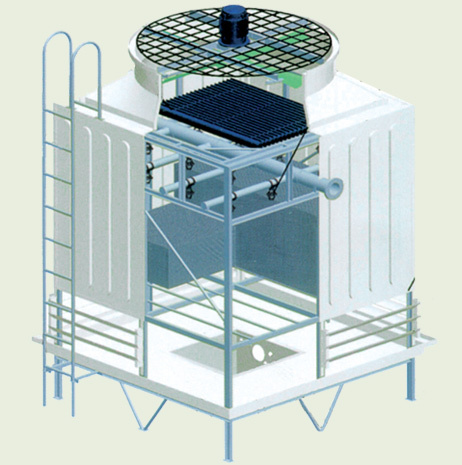 FRP Counter Flow Low Noise Square Type Cooling Tower