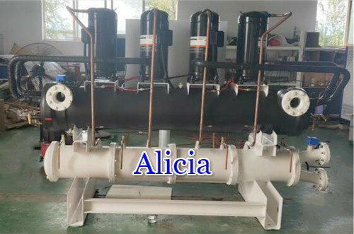 barco de pesca utiliza enfriador de agua de mar de titanio