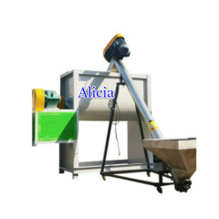 Mezcladora horizontal con válvula proporcional de dos materiales