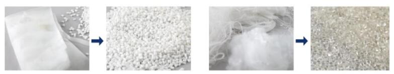 Application for PET chemical fiber pelletizing production line