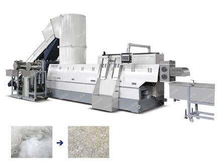 PET chemical fiber pelletizing production line