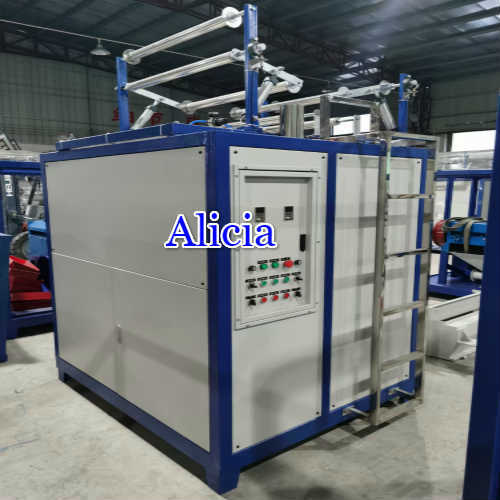 Máquina trituradora insonorizada de plástico termoformado en línea