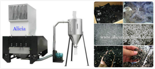 cheap price industry plastic crusher with extra suction blower and cyclone silo