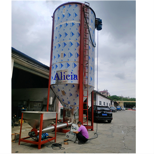 10 ton capacity plastic recycled pellets mixing silo