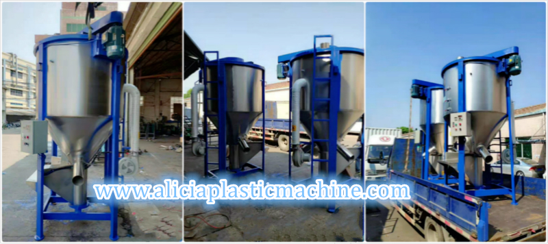 recycled plastic granules mixer machine with drying system