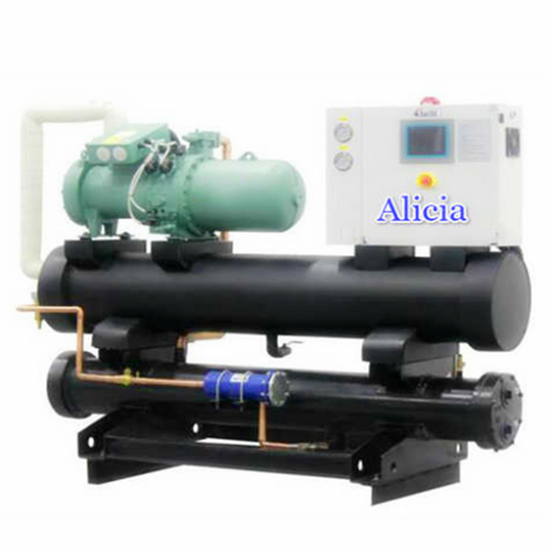 Industrial water cooled and cooling screw chiller