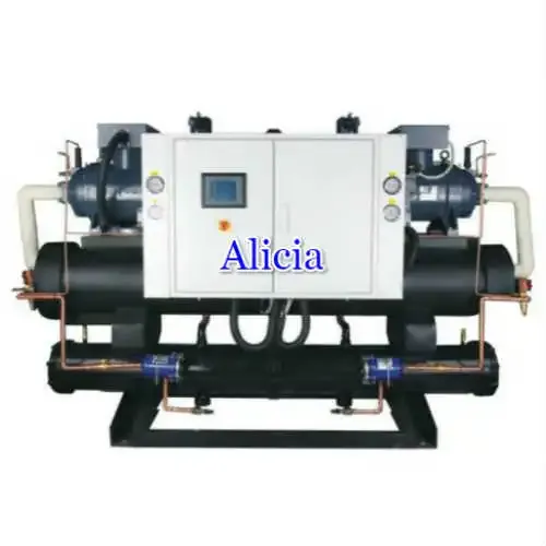 Industrial water cooled and cooling screw chiller
