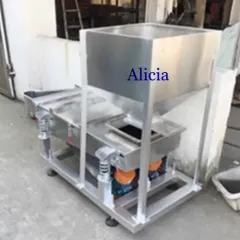 Linear Vibrating Screen/ vibrating sieve machine with silo