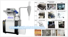 Macchina granulatore per frantoio di bottiglie in PET con film PE