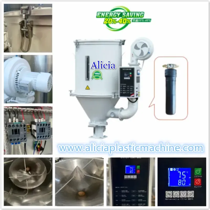 injection molding energy efficient hot air plastic hopper dryers