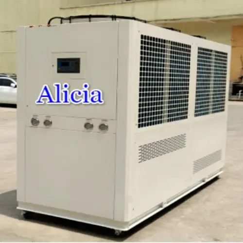 Cyprus customer bought an 20hp industrial air cooled chiller for irrigation pipes production