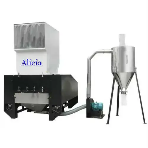 low noise hollow plastic crusher with collector