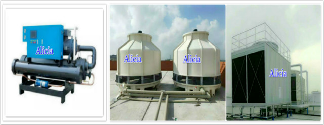 Screw Water Chiller with Cooling Tower used for manufacturing of margarine