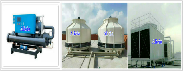 screw water chiller with cooling tower for manufacturing of margarine