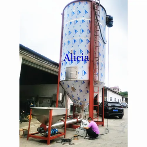 vertical plastic screw stirring mixer machine with auto loading hopper