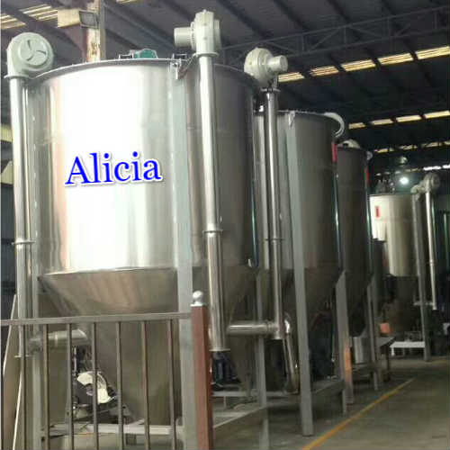 20MT capacity industrial vertical granule mixer with screw infeeder and screw outfeeder