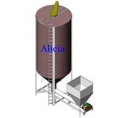 Machine de mélangeur à vis de couleur verticale de grande capacité 5000kg avec chauffage