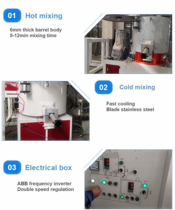 High speed hot mixer horizontal cold mixer price