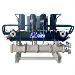 Open type water cooled seawater chiller with 4 scroll compressors