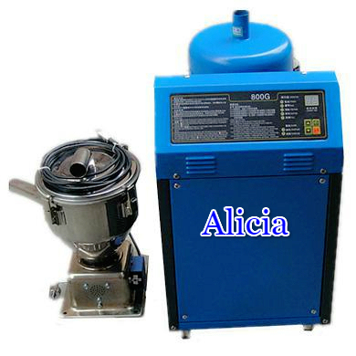 Vacuum separate loader hopper for extruder machine