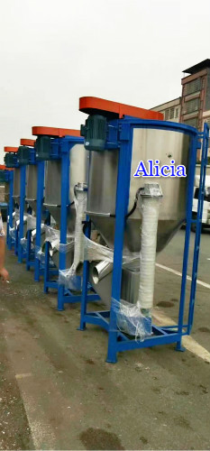 large size screw type vertical plastic silo mixer with dryers