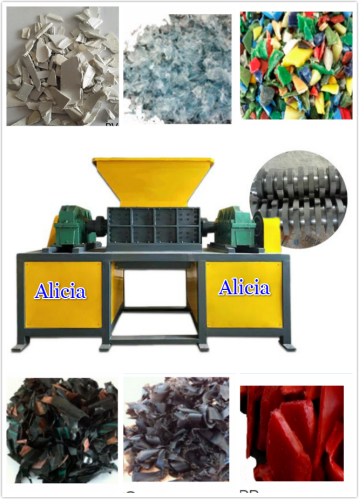 Rubber Tire shredder and crusher recycling production line