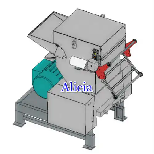 Broyeur insonorisant pour rouleaux de films PET et feuilles plastiques