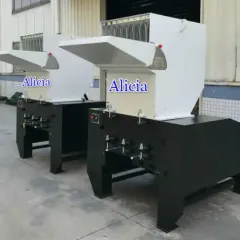 rigid plastic heads crusher with blower and silo hopper