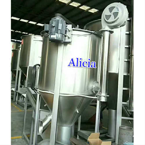 vertical drying mixer for plastics, chemicals, pharmaceuticals, food