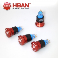 22mm HBS1-APY emergency stop button with light