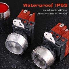 10a metal switch ip65 flat head pushbutton for control box