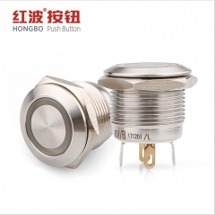 19mm one normally open metal ss shell reset pushbutton for medical machinery