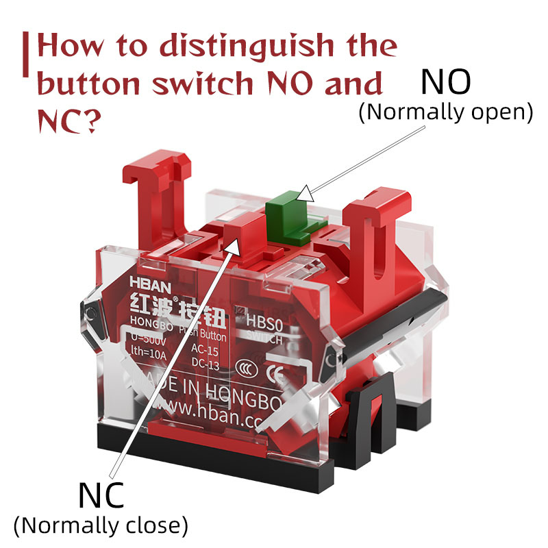 Em circunstâncias normais, como distinguir o interruptor de botão normalmente aberto e normalmente fechado?
