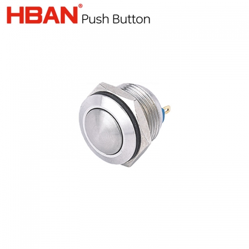 Interruptores de botón 16mm pines momentáneos terminal ip65 impermeable metro puerta pulsador HBAN
