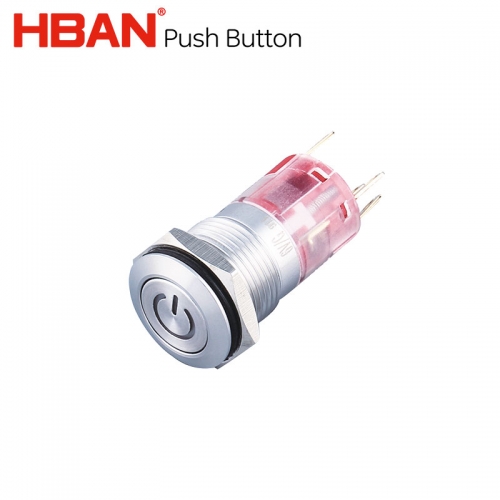 push button switches on off doorbell power symbol 16mm spdt momentary 5 pins 220v