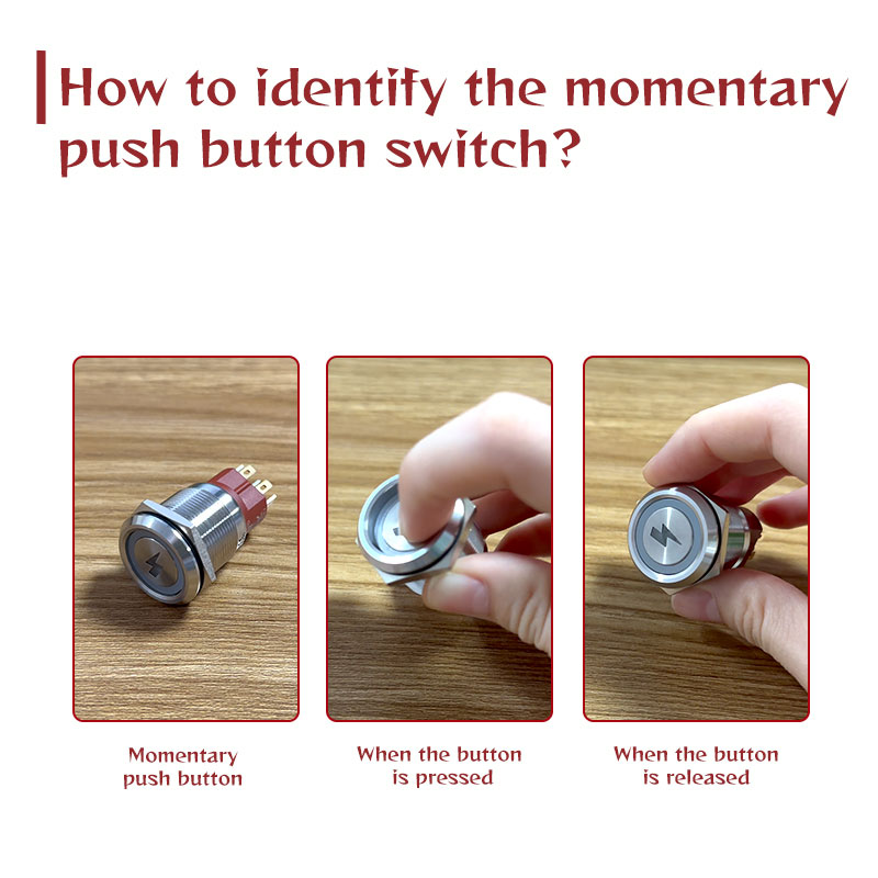 Como identificar o botão momentâneo?