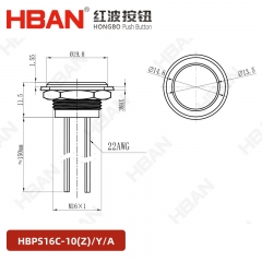 Interruptor piezoeléctrico del botón normalmente abierto de la prenda impermeable IP68 del metal de la aleación de aluminio