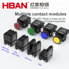 HBAN e stop pulsador 22mm 20a 400V interruptores de emergencia equipo de control nc