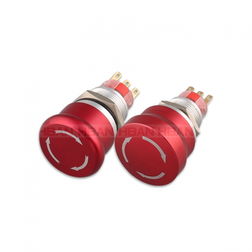 19mm emergency push button switch red white arrow ip65 SPDT for elevator equipment