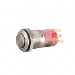 Push button on off 16mm high head reset 1no1nc ip67 stainless steel switches for Washing machine