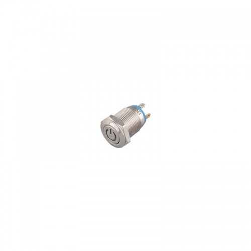 China manufacturer 12v momentary push button switch 12mm metal power symbol stainless steel